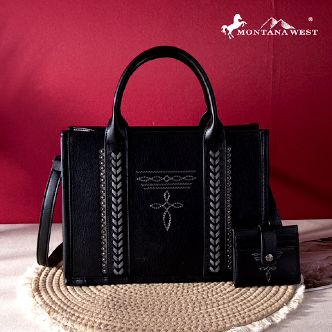 Montana West Smooth Boot Stitch Purse