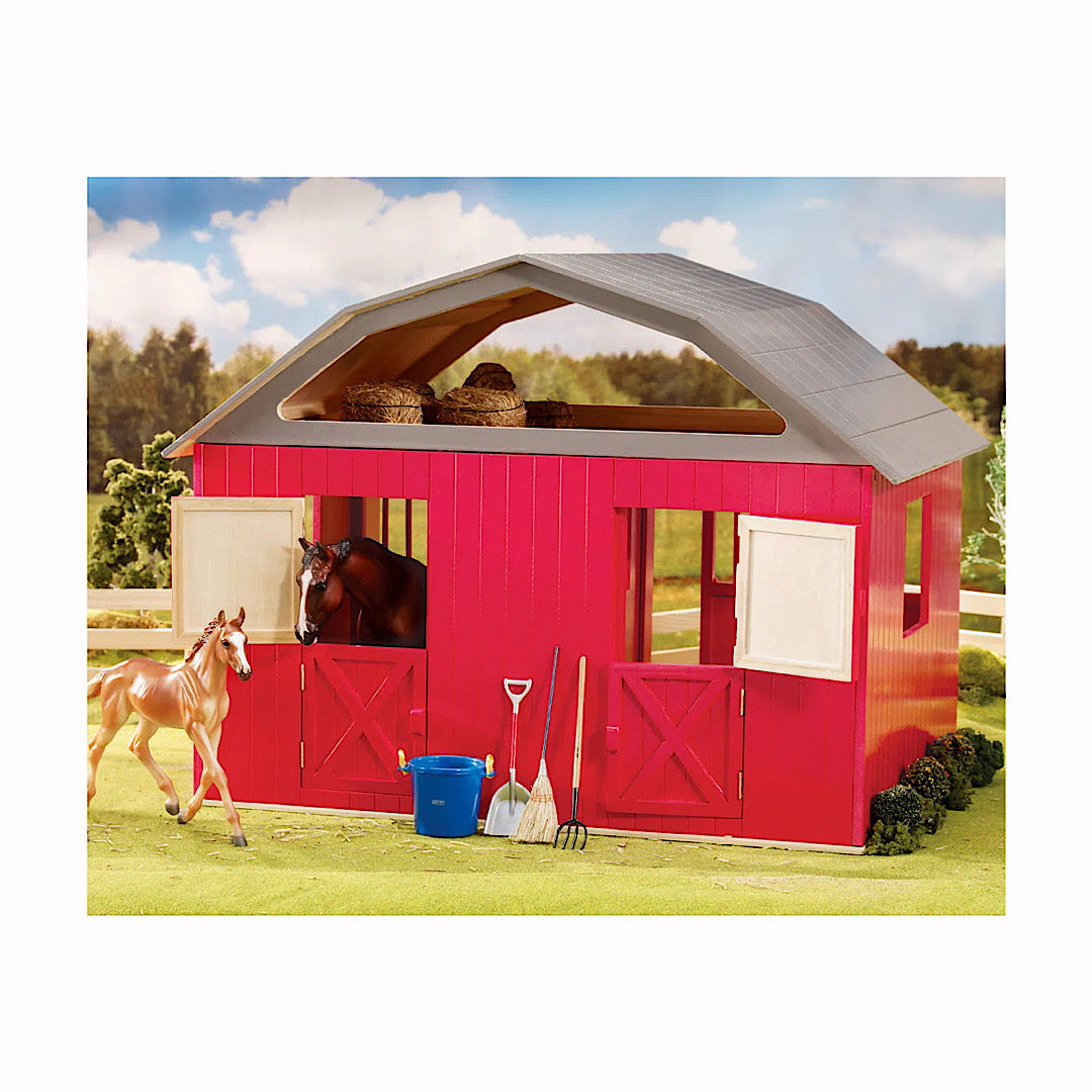Breyer - Two Stall Wood Barn 21.74" x 16.75" x 16.5" 07440