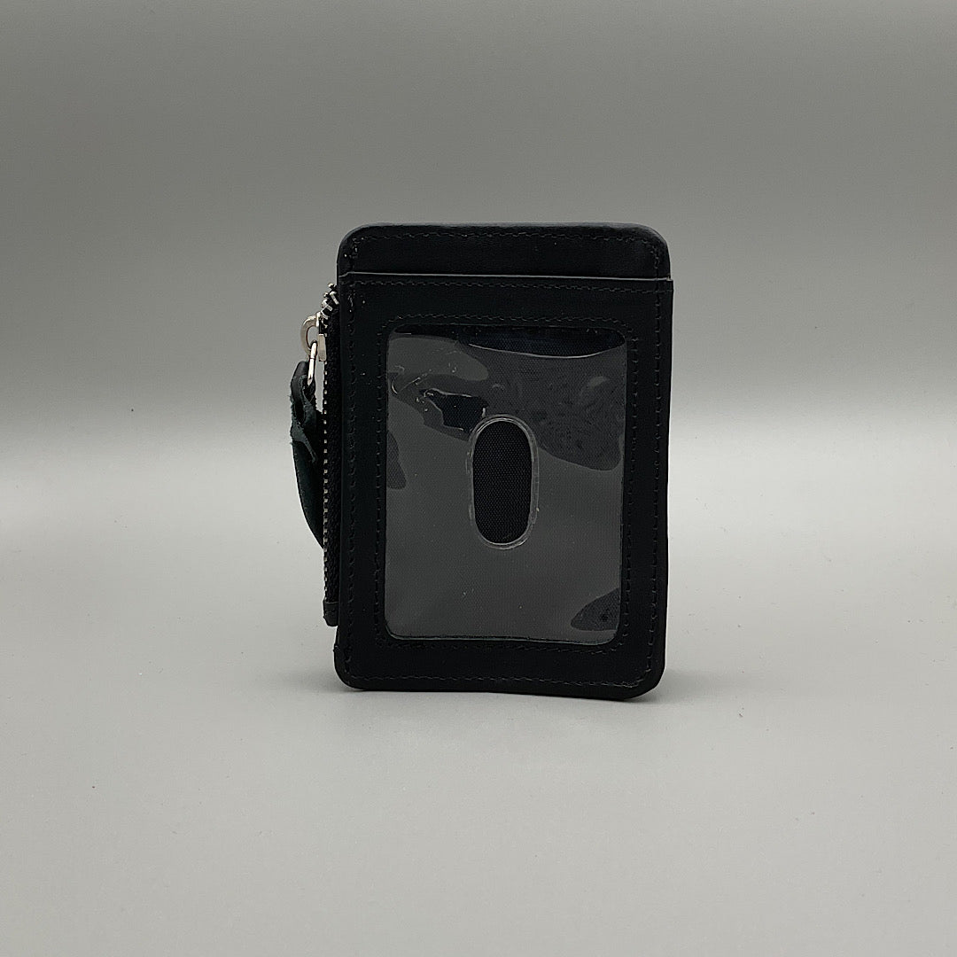 Black Faux Leather Key/Coin Wallet