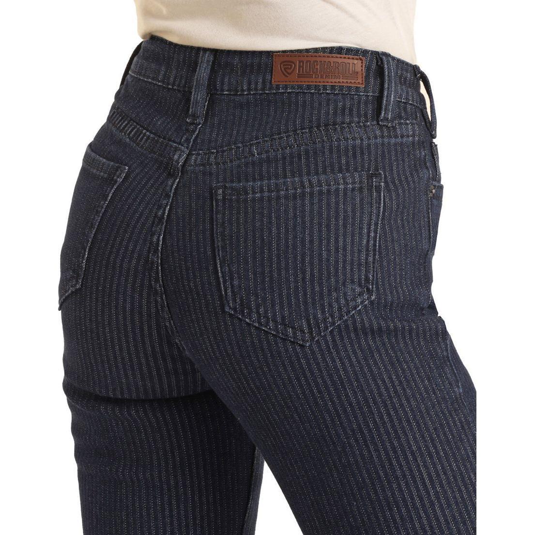 * LADIES ROCK & ROLL JACQUARD HIGH RISE BOOT CUT