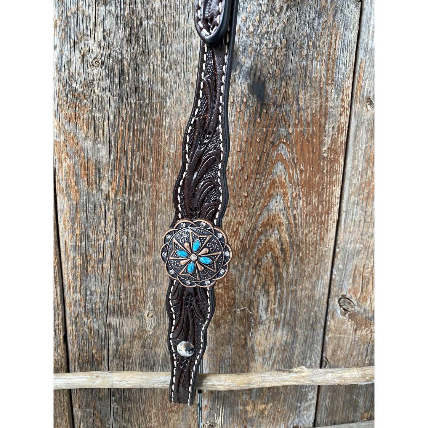 Rodeo Drive - Dark Oil One Ear Headstall & Breastcollar Set #OEBC416