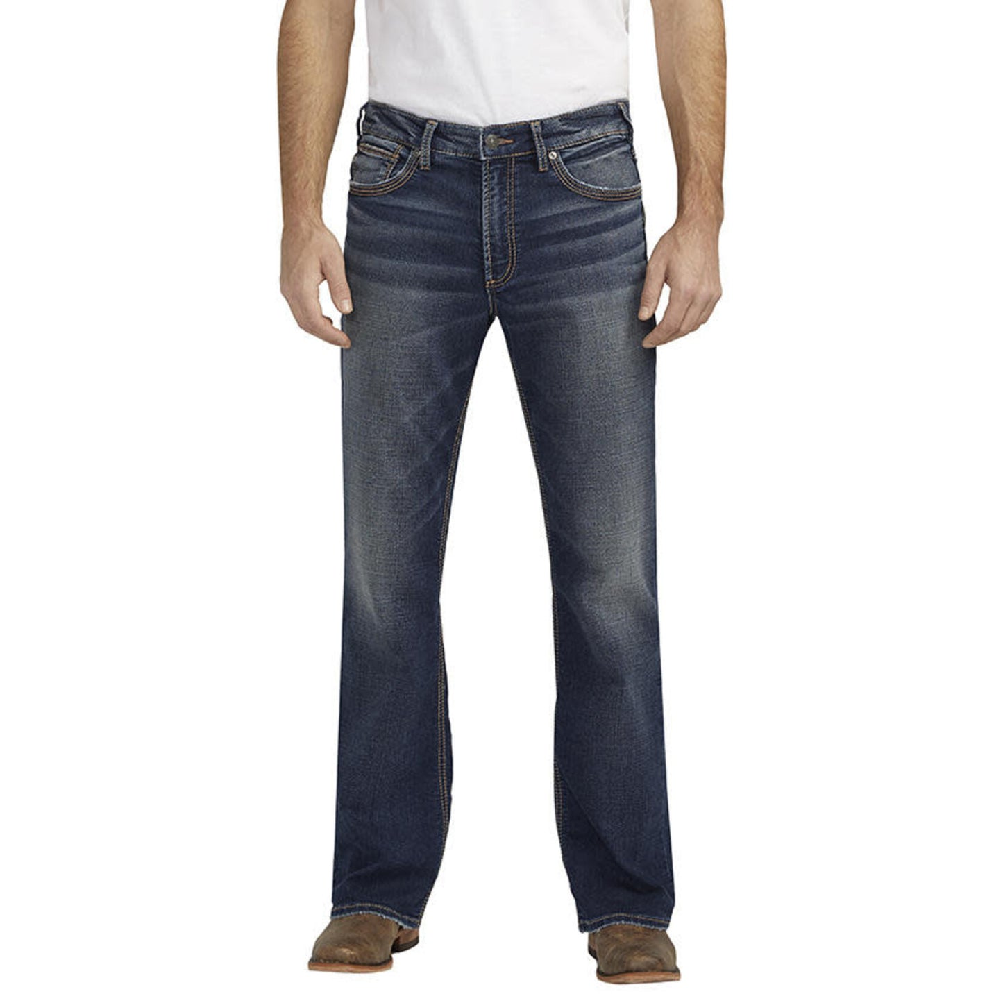* M42411EWK404 | Mens Silver Zac Relaxed Straight Leg