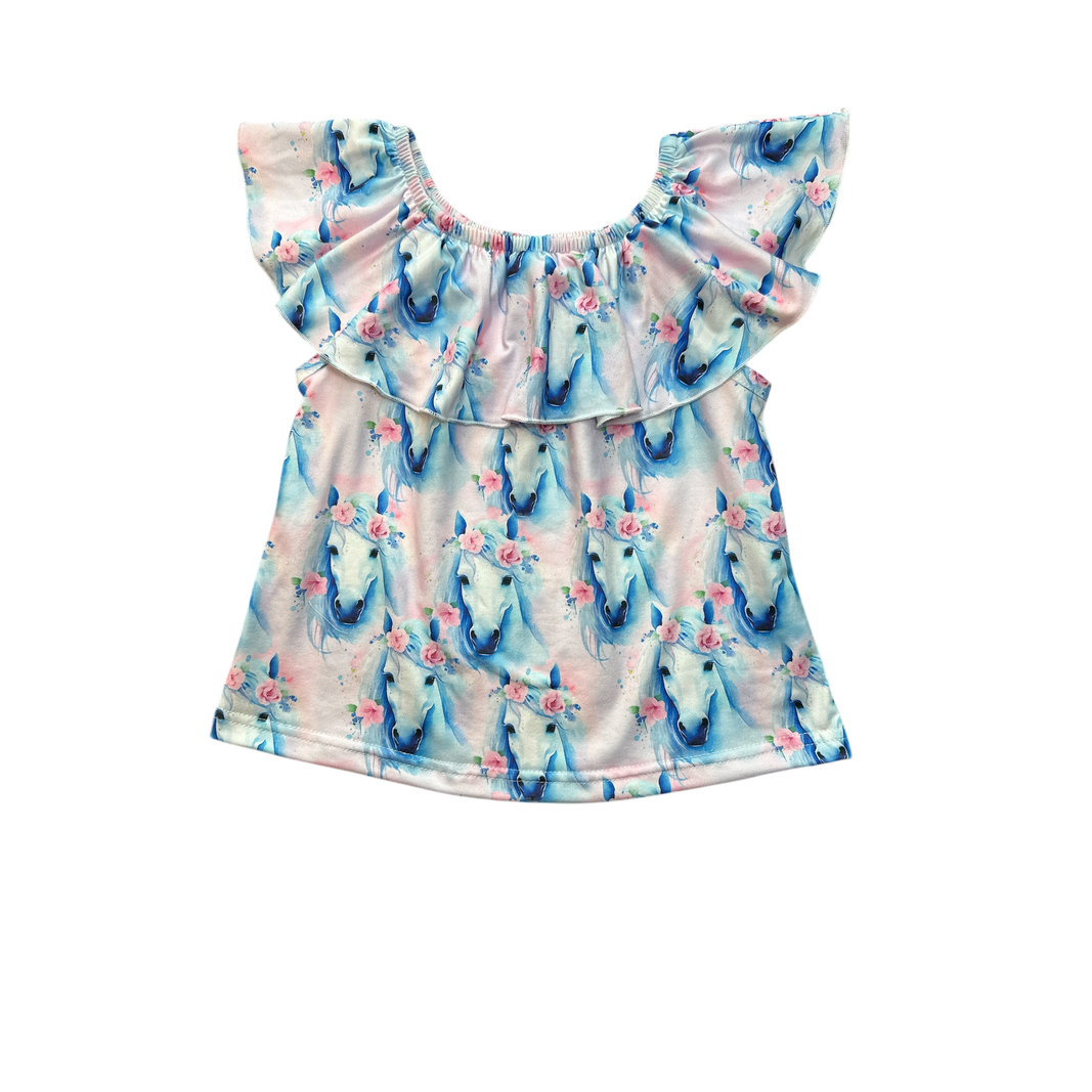 Dreamy Horse Off The Shoulder Shirt