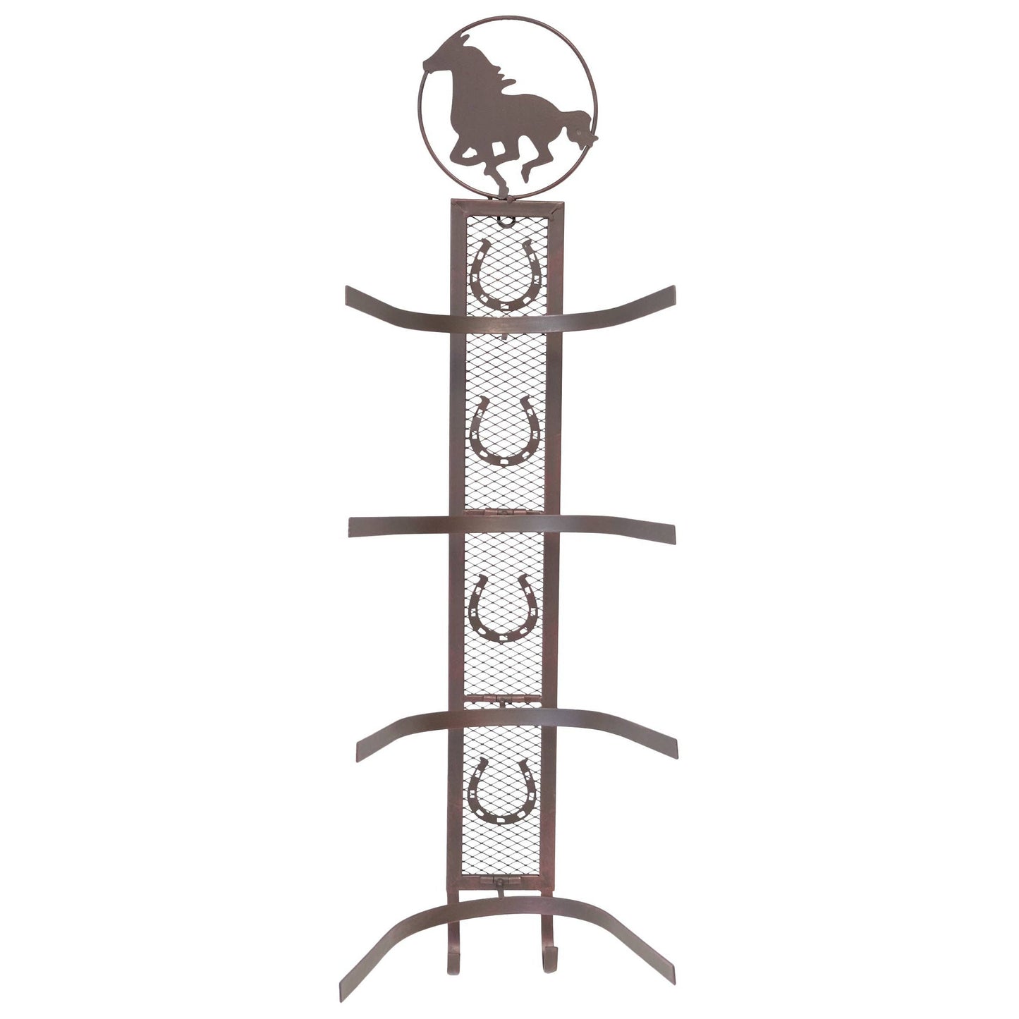 METAL HORSE 4 COWBOY HAT RACK,
