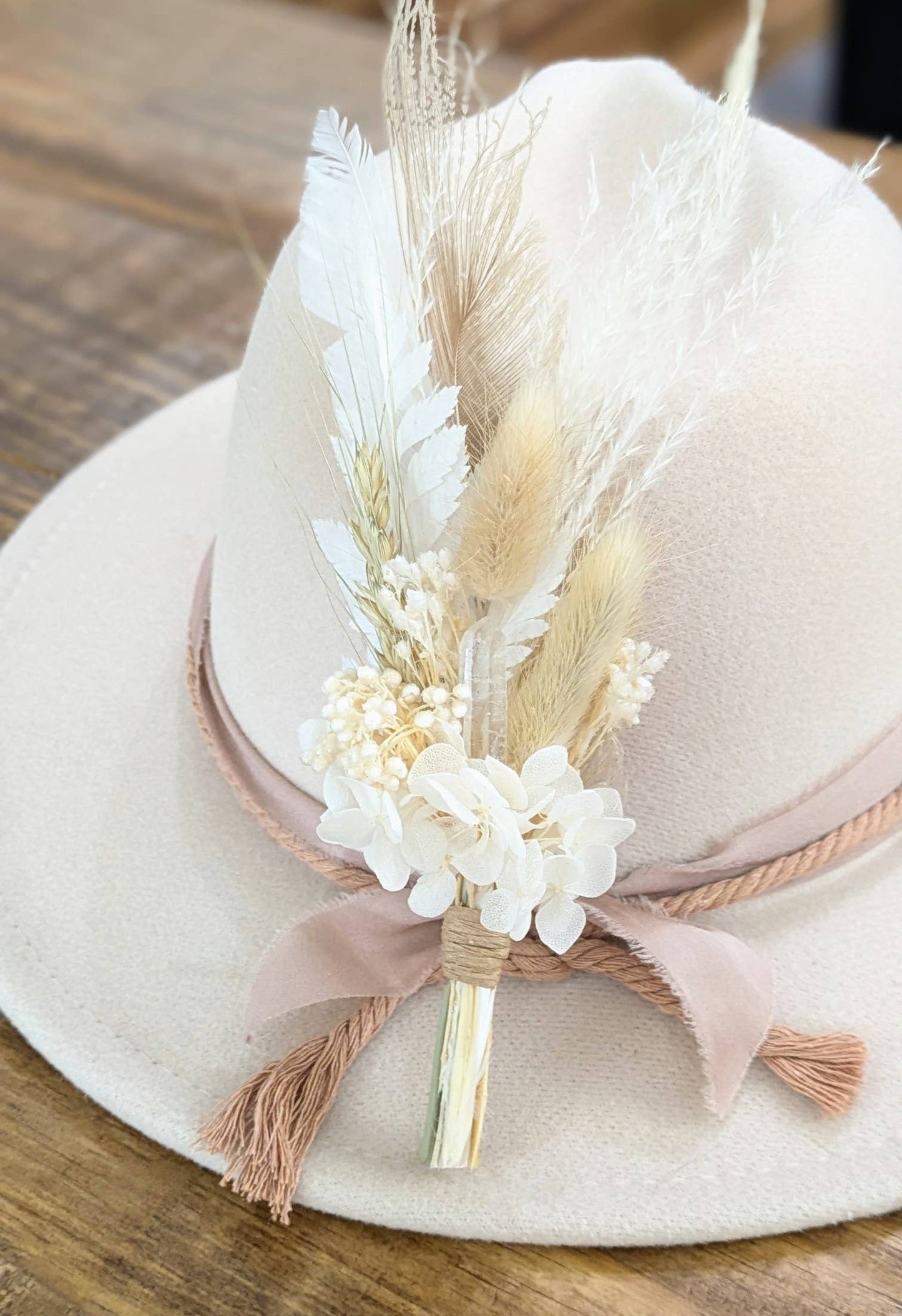BrimBud, Western Hat Pin, White Wedding Bride