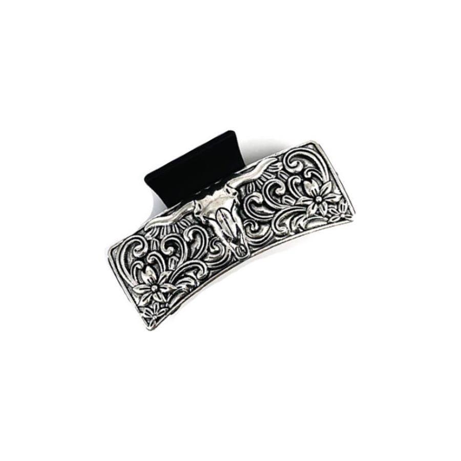 Snowing West - WESTERN STEER HEAD STYLE CASTING HAIR CLAW