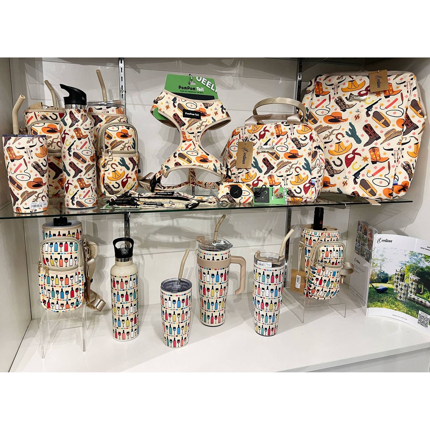 Durable Stylish Cowboy Lunch Bag with Metal Zipper for Secure Storage