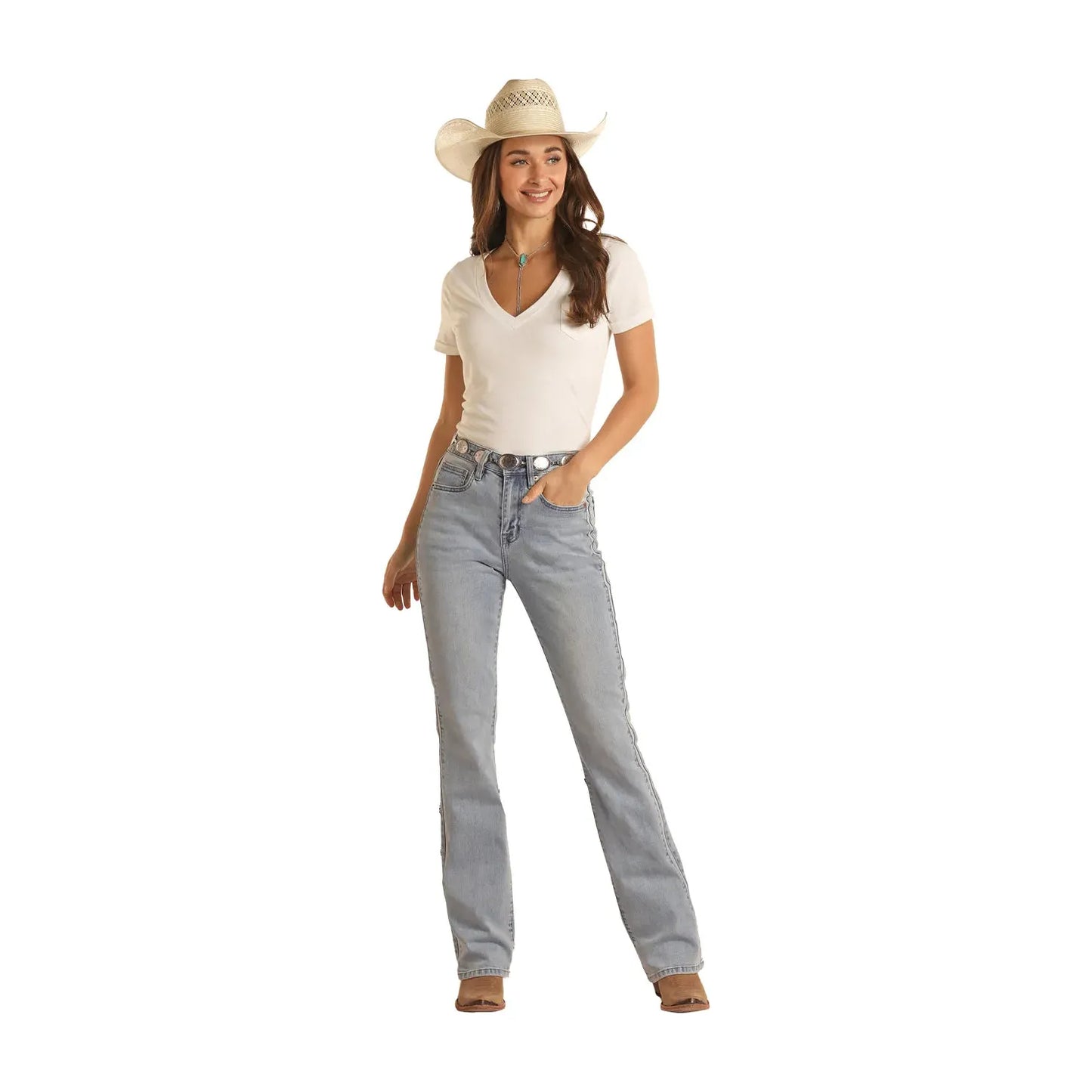 * ROCK & ROLL Ladies Jean - High Rise, Bootcut BW4HD03569