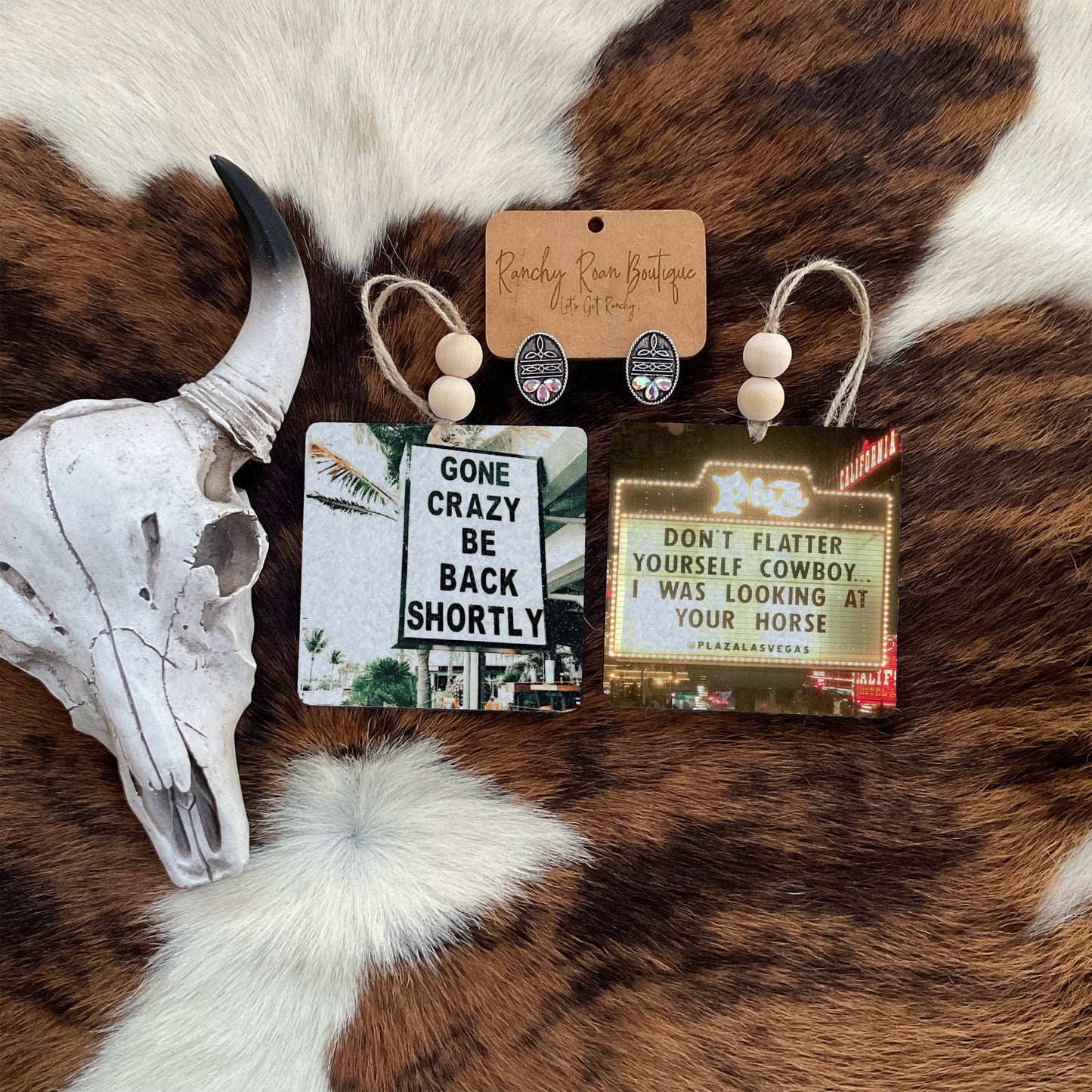 Crazy Signs & Cowboys Western Felt Freshies