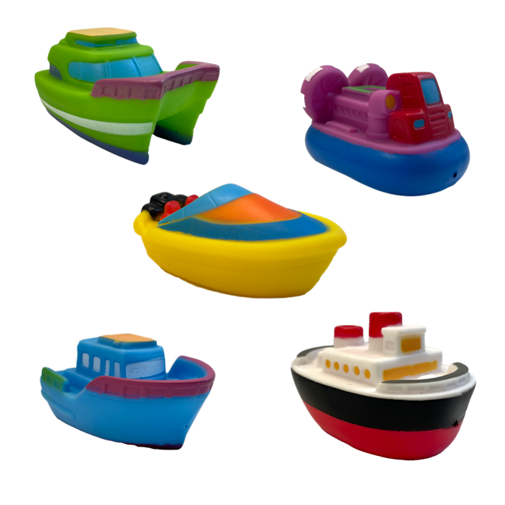 Rose Textiles - 5 Pack Bath Toys: Boats