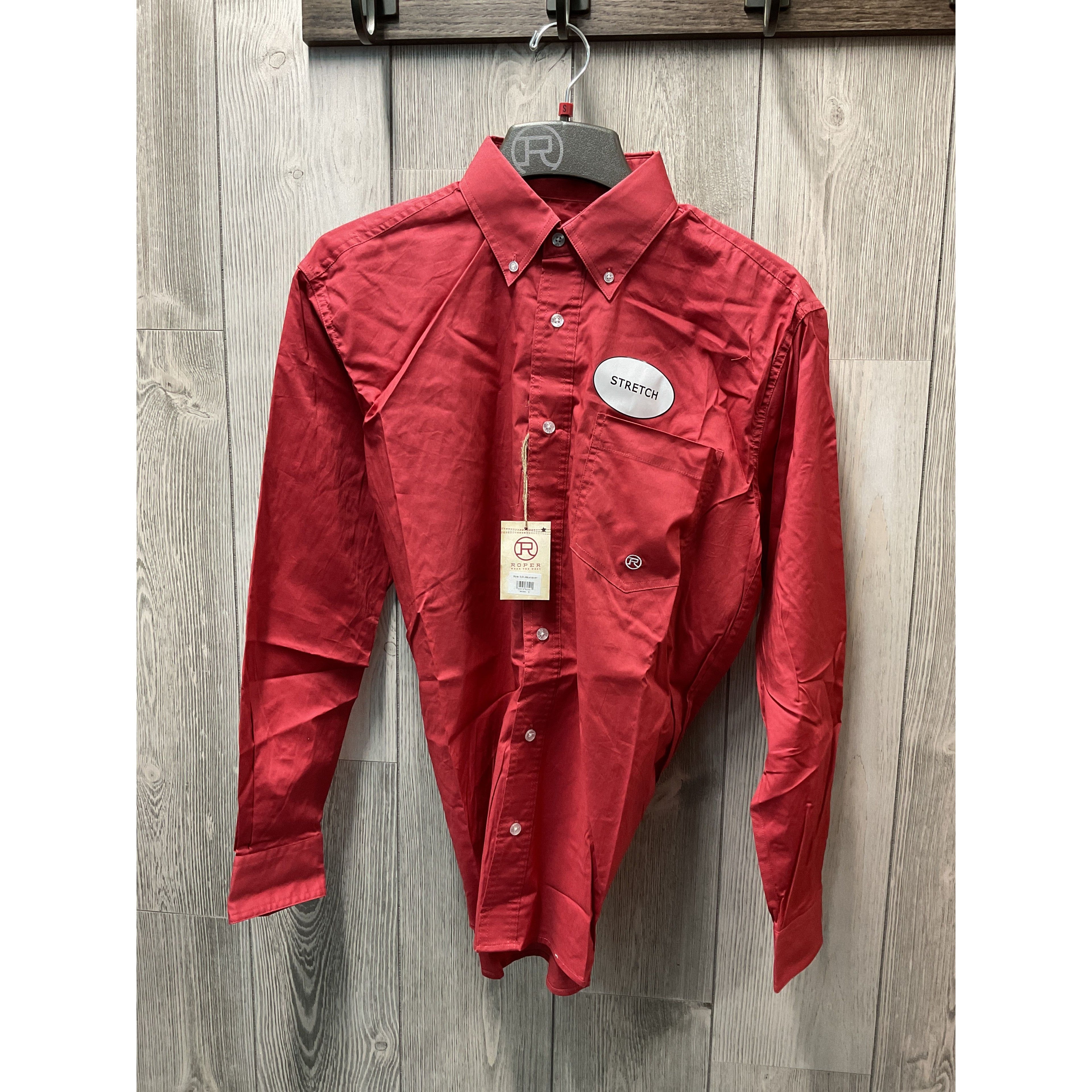 Roper Men’s Western Shirt - Long Sleeve, Poplin, Snap, Lucky Rust 03-01-366-4100