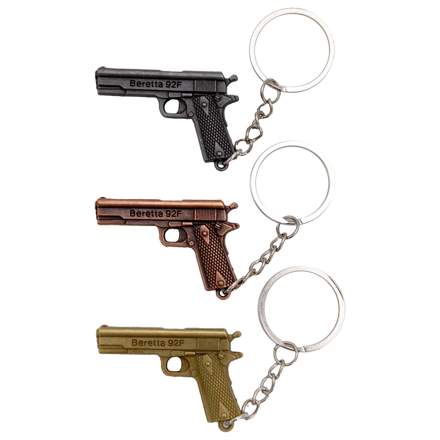 Cap Zone - Pistol Gun Beretta 92F Metal Alloy Key Chain