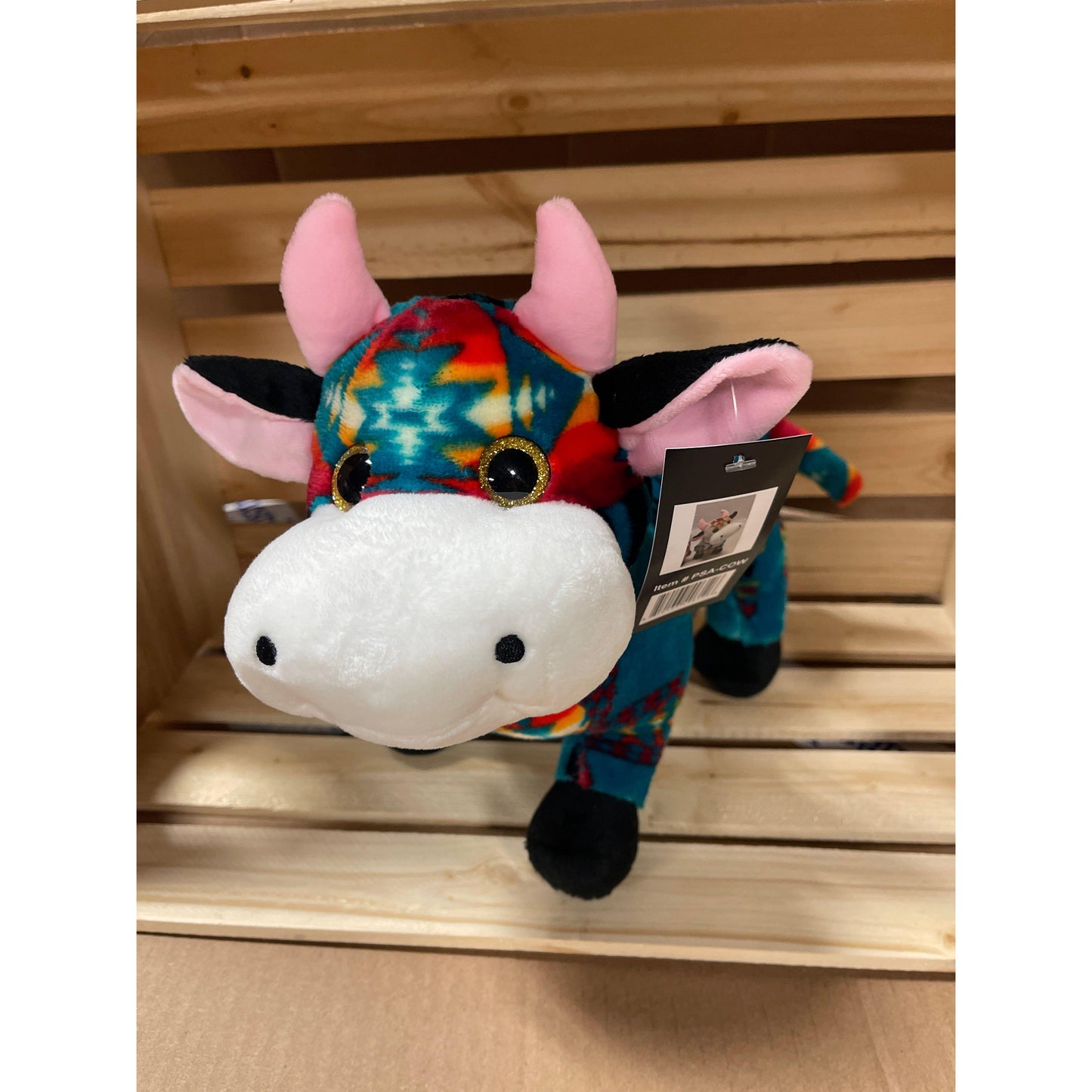 Plush Stuffed Standing Cow in Assorted Colors