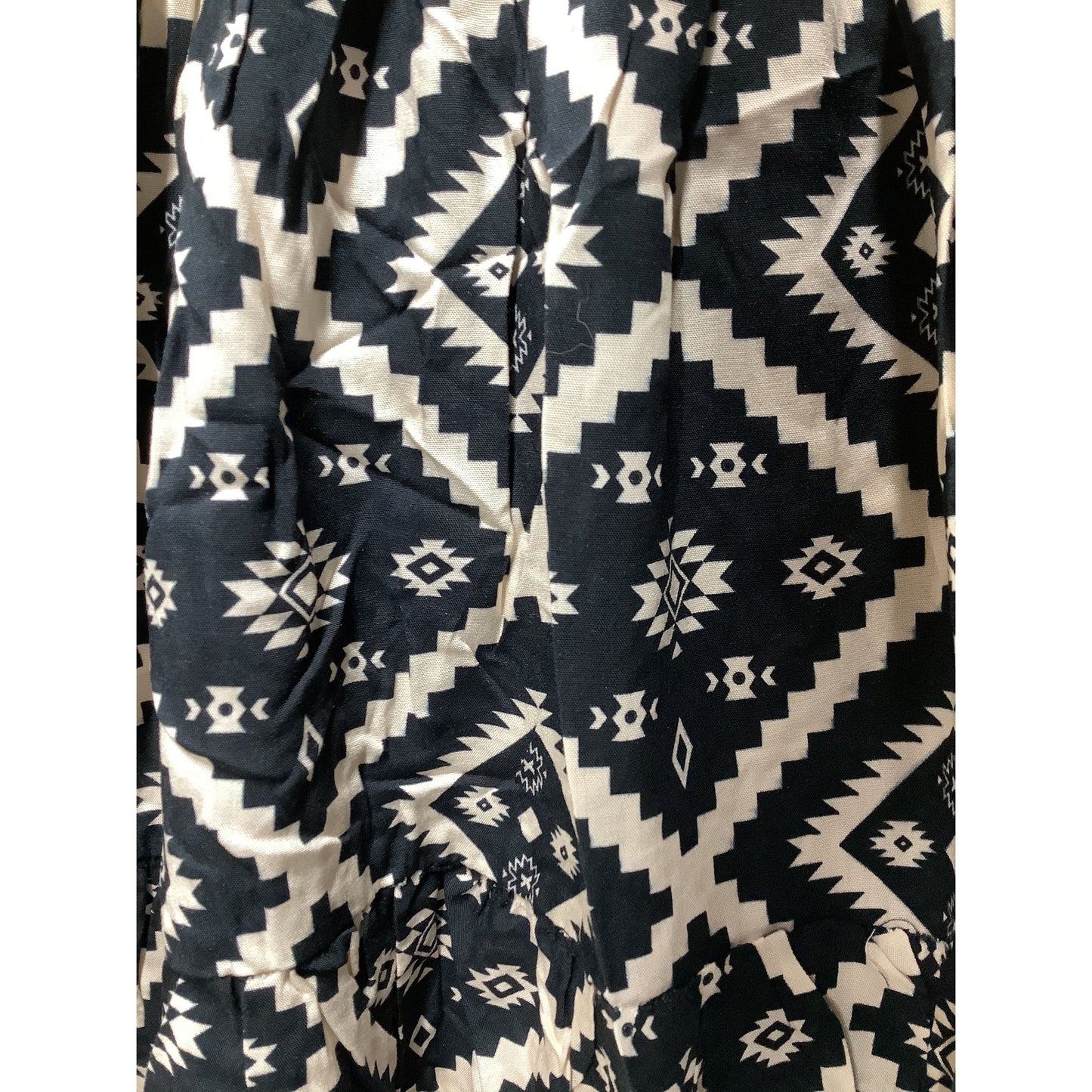 LUCKY & BLESSED - Black Aztec Flutter Dress 620453