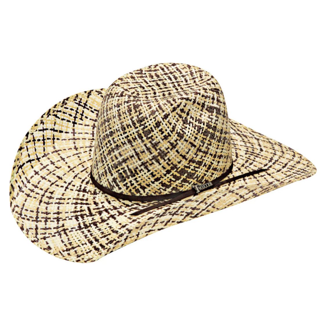 ~TWISTER TWISTED WEAVE HAT IVORY/TAN/BROWN T73673