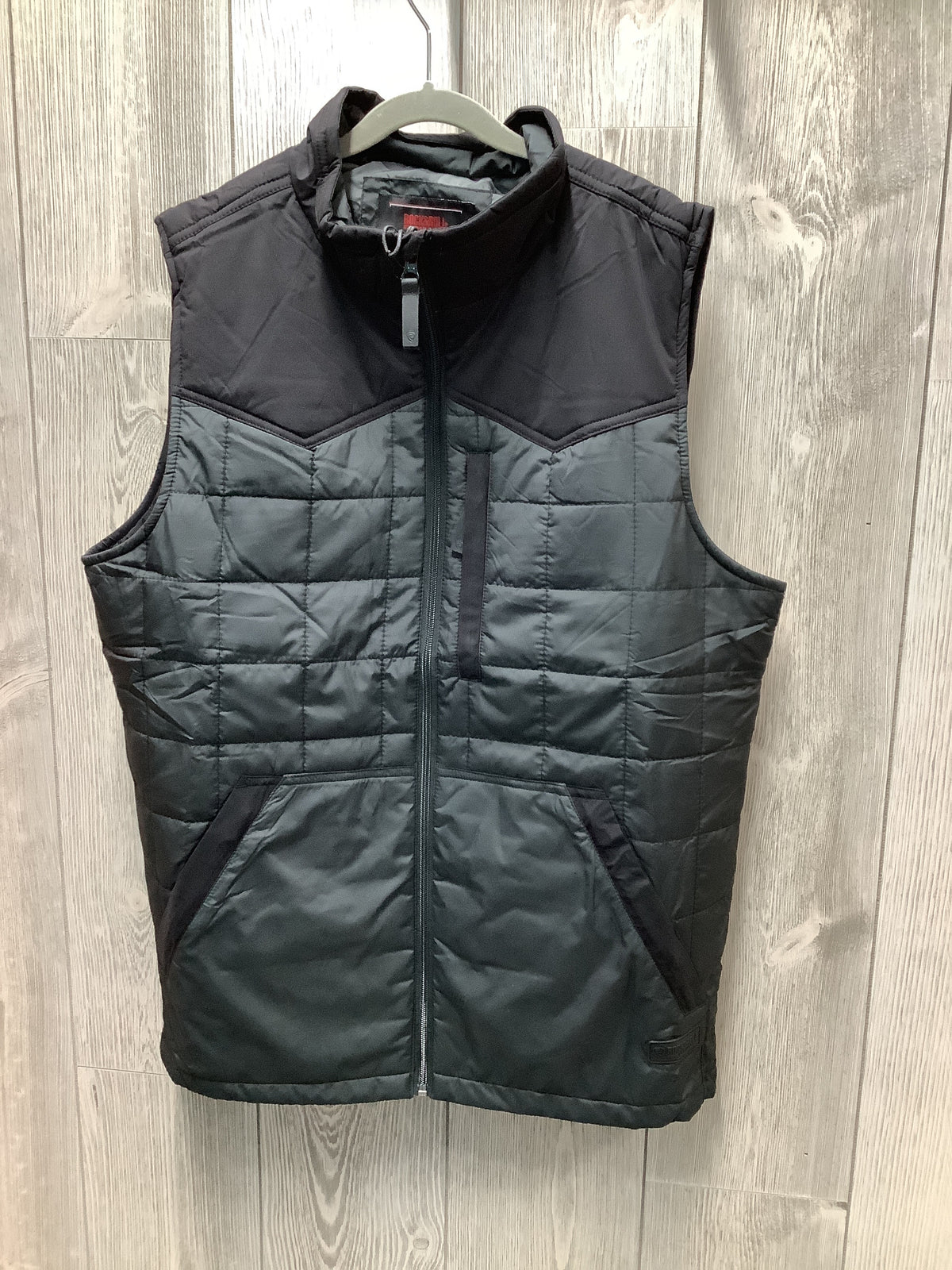ROCK & ROLL Black Quilted Vest BM98C09200