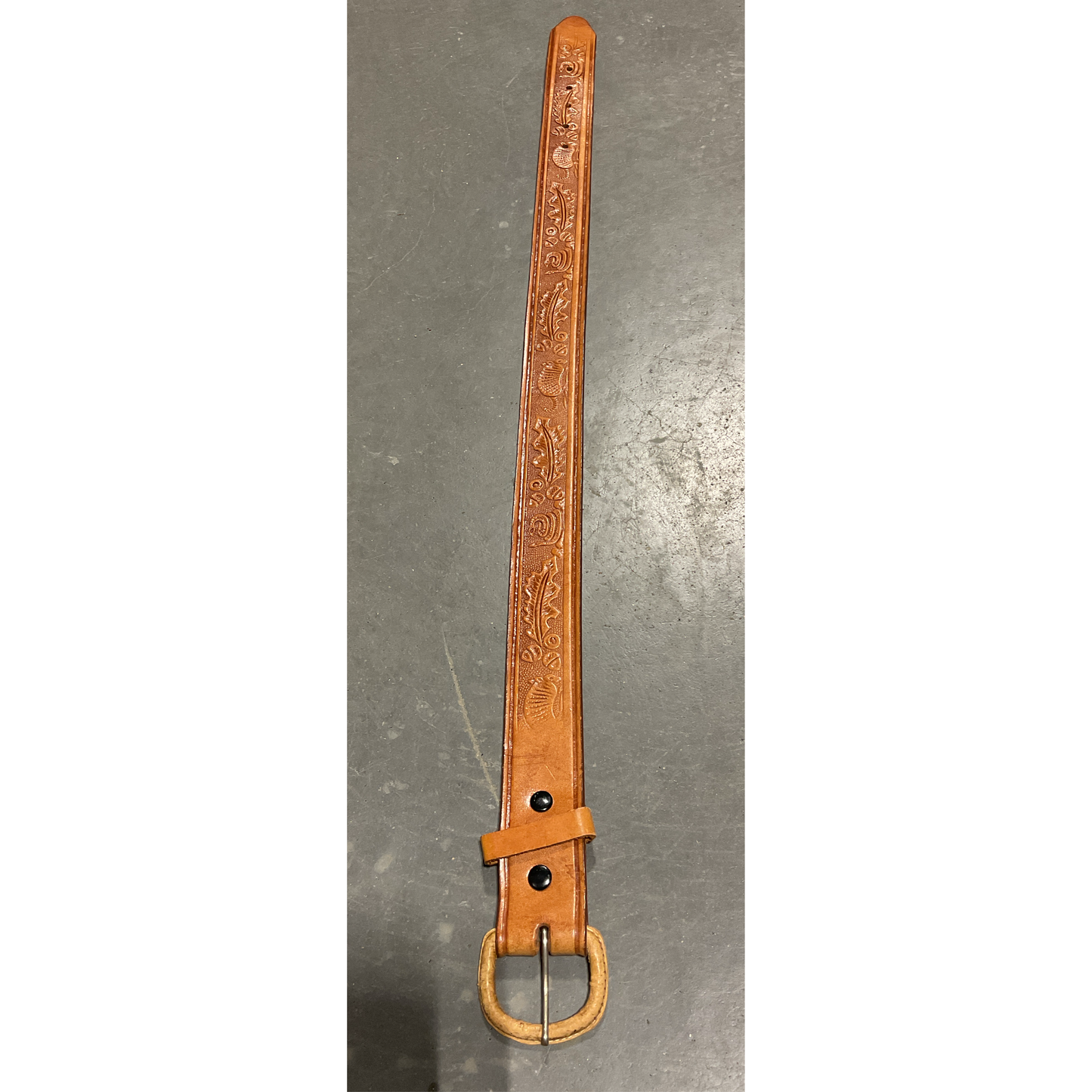 Modestone Belt Youth- Stamped Armadillo, Snake LEATHER BELT 1.25”