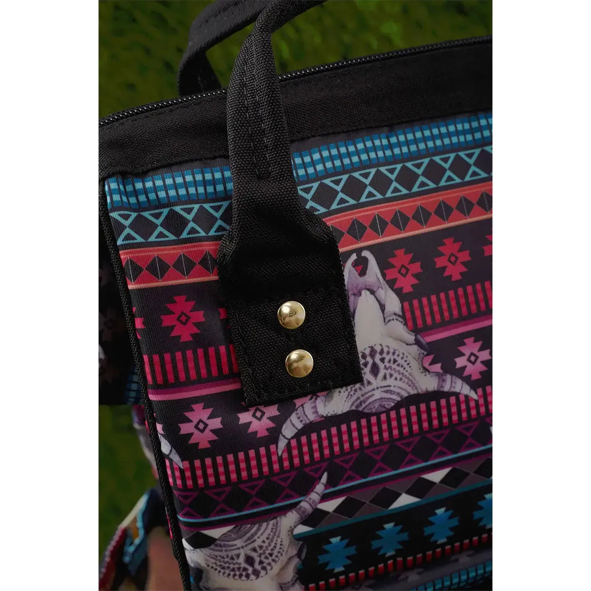 Kids Charm Online - BULL SKULL WITH GEOMETRIC PRINT DIAPER BAG. BBG25153045