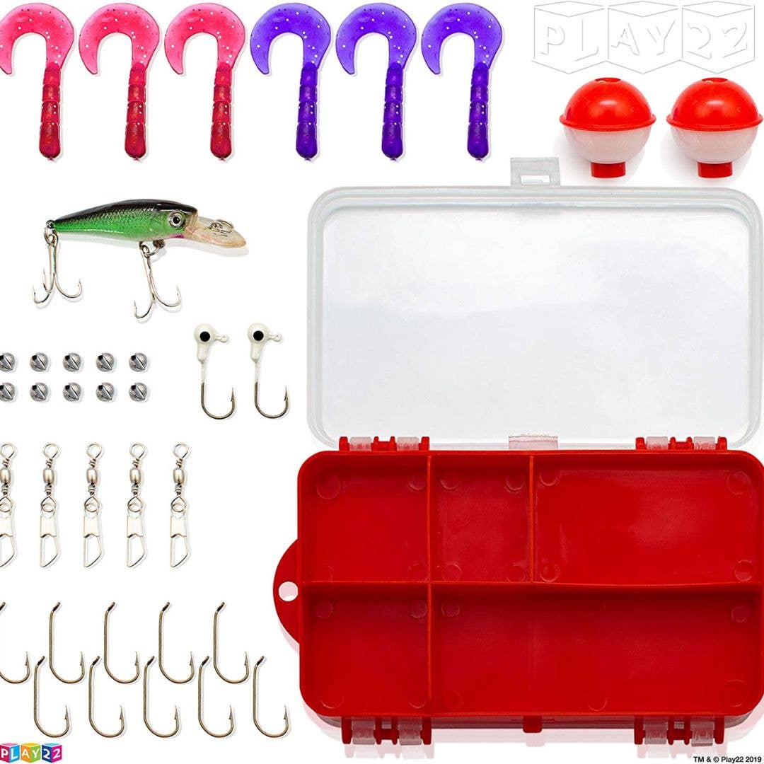 Play22 - Fishing Pole For Kids - 32 Set Kids Fishing Rod Combos