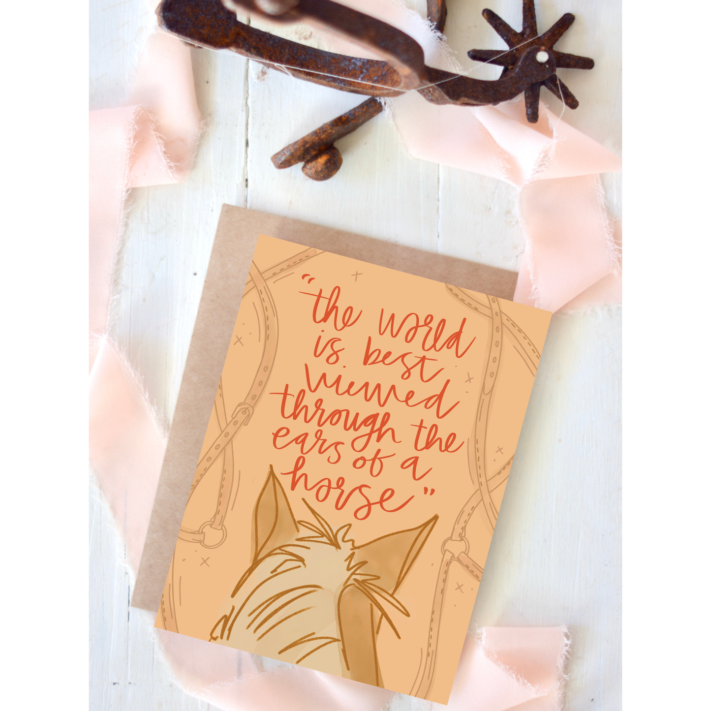 The World Is Best Through A Horse's Ears Everyday Card