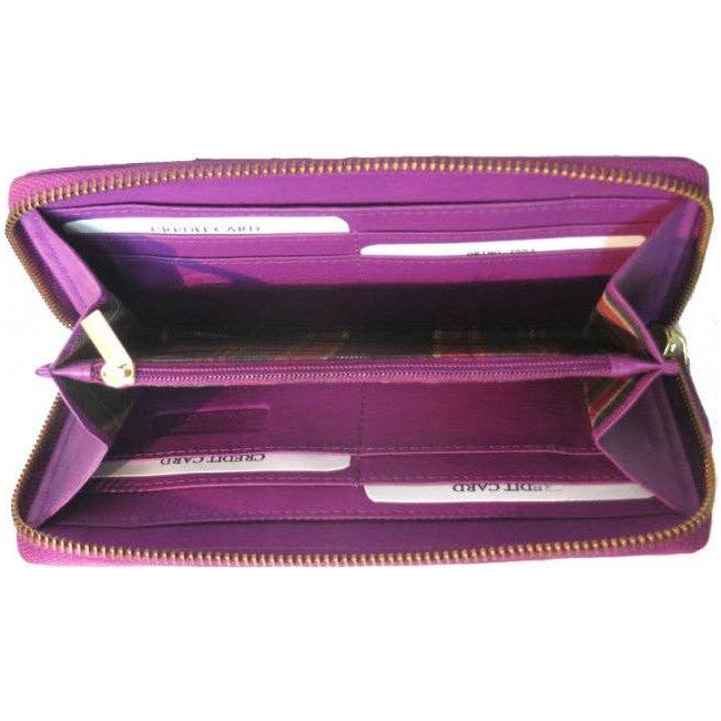 IGI CANADA - Genuine Cowhide Leather Ladies RFID Zip-Around Wallet #7553R