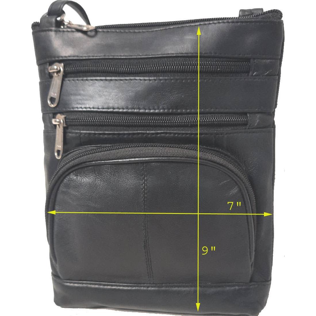 IGI CANADA - Genuine Lambskin Leather Women's Slim Cross Body Bag #7078