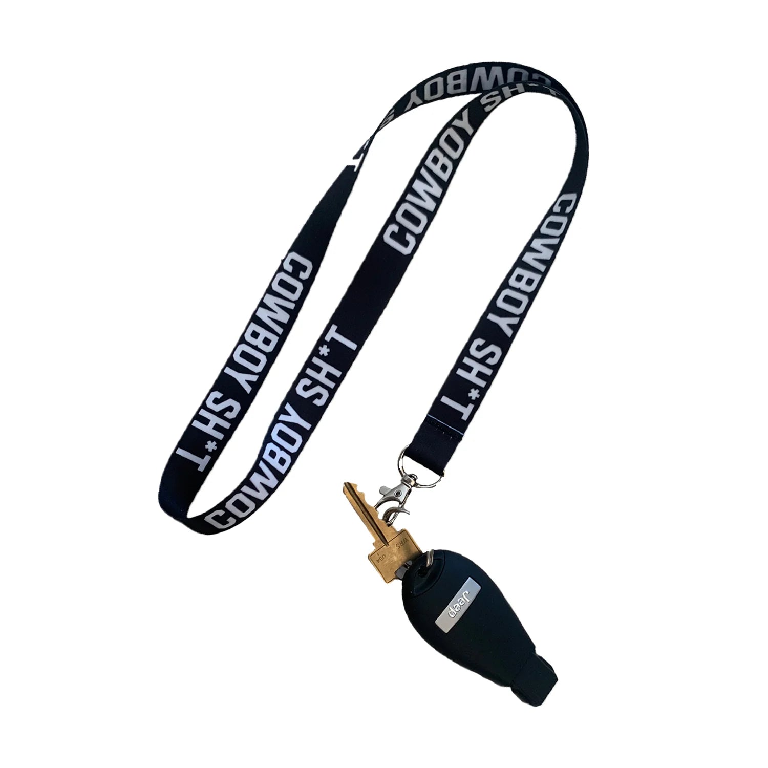 Cowboy Sh*t Lanyard Black Block Print