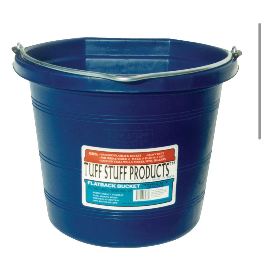 Tuff Stuff Flatback 20qt Bucket