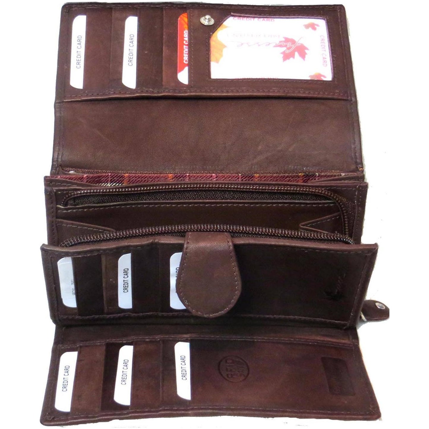 IGI CANADA - Genuine Cowhide Leather RFID Ladies Wallet #7507