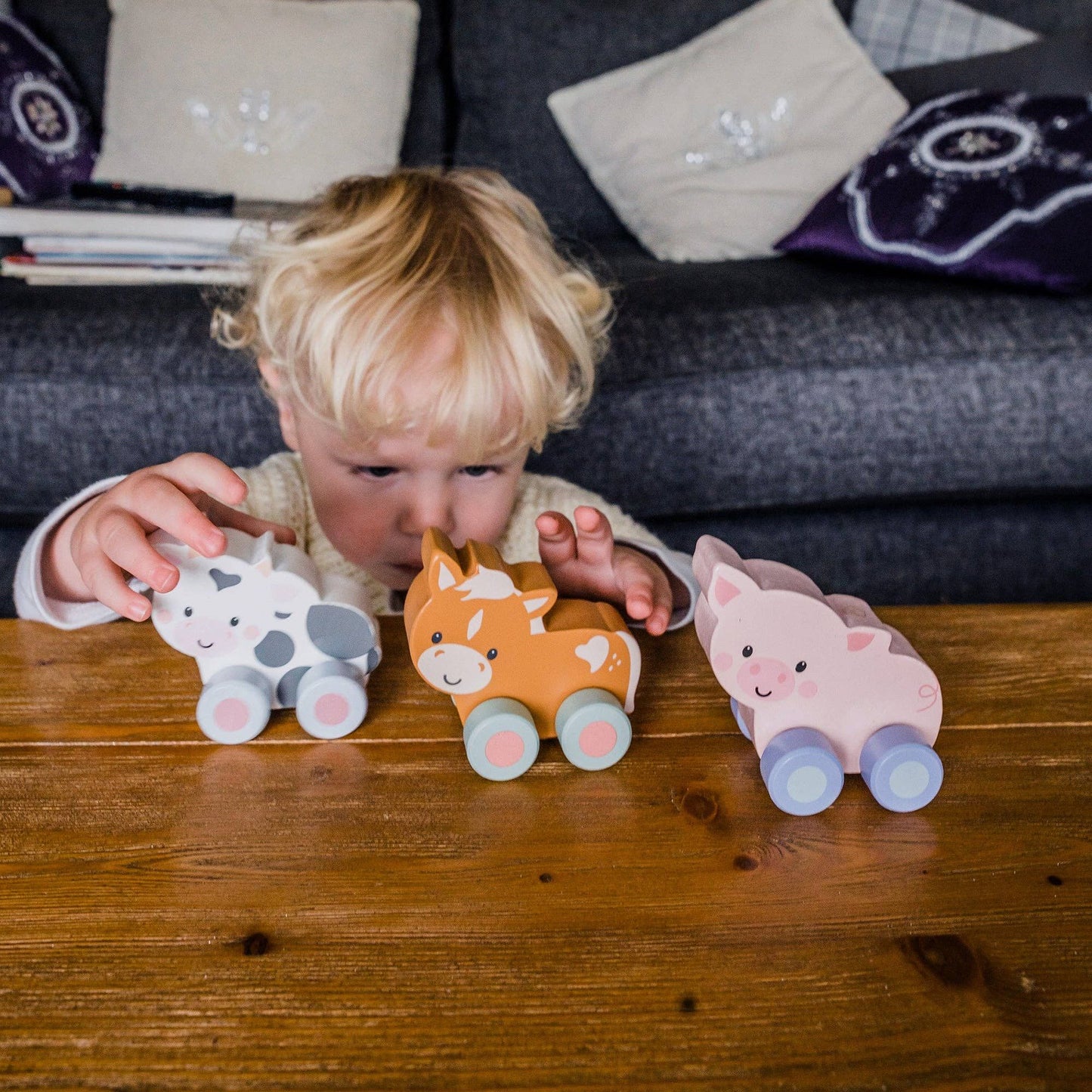 Orange Tree Toys - Pig First Wooden Push Toy