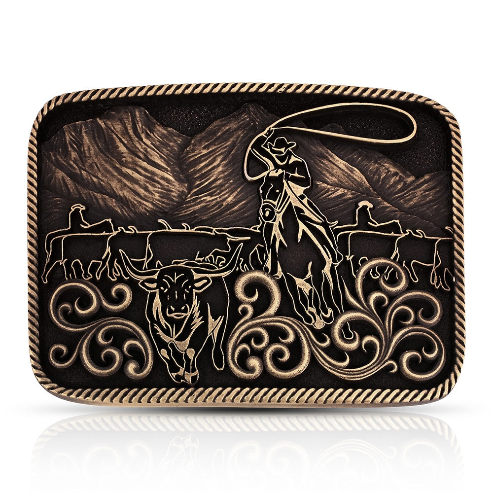 Montana Silversmiths Frontier Cattle Drive Buckle A1105C