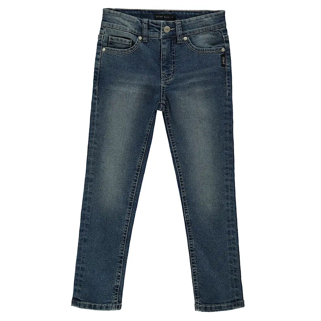 * Girls Silver Sasha Skinny Leg