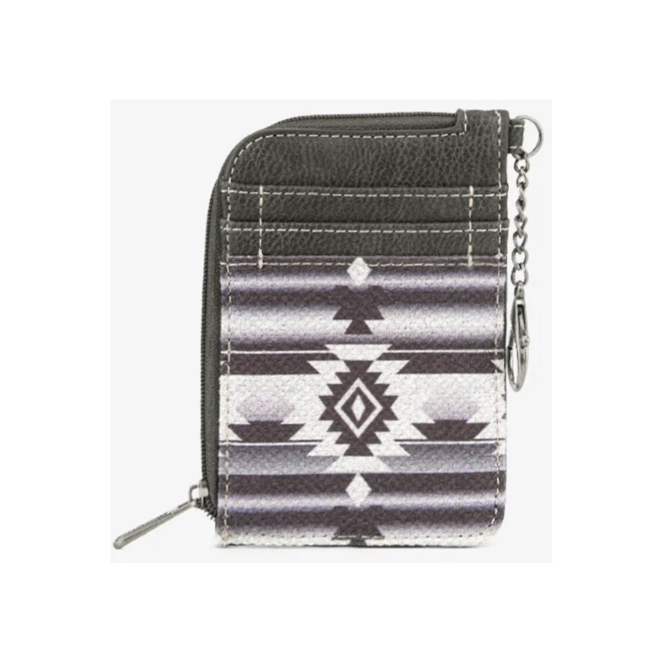 Montana West Wrangler Aztec Card Wallet for Women Western Credit Card Holder with Zipper Pocket