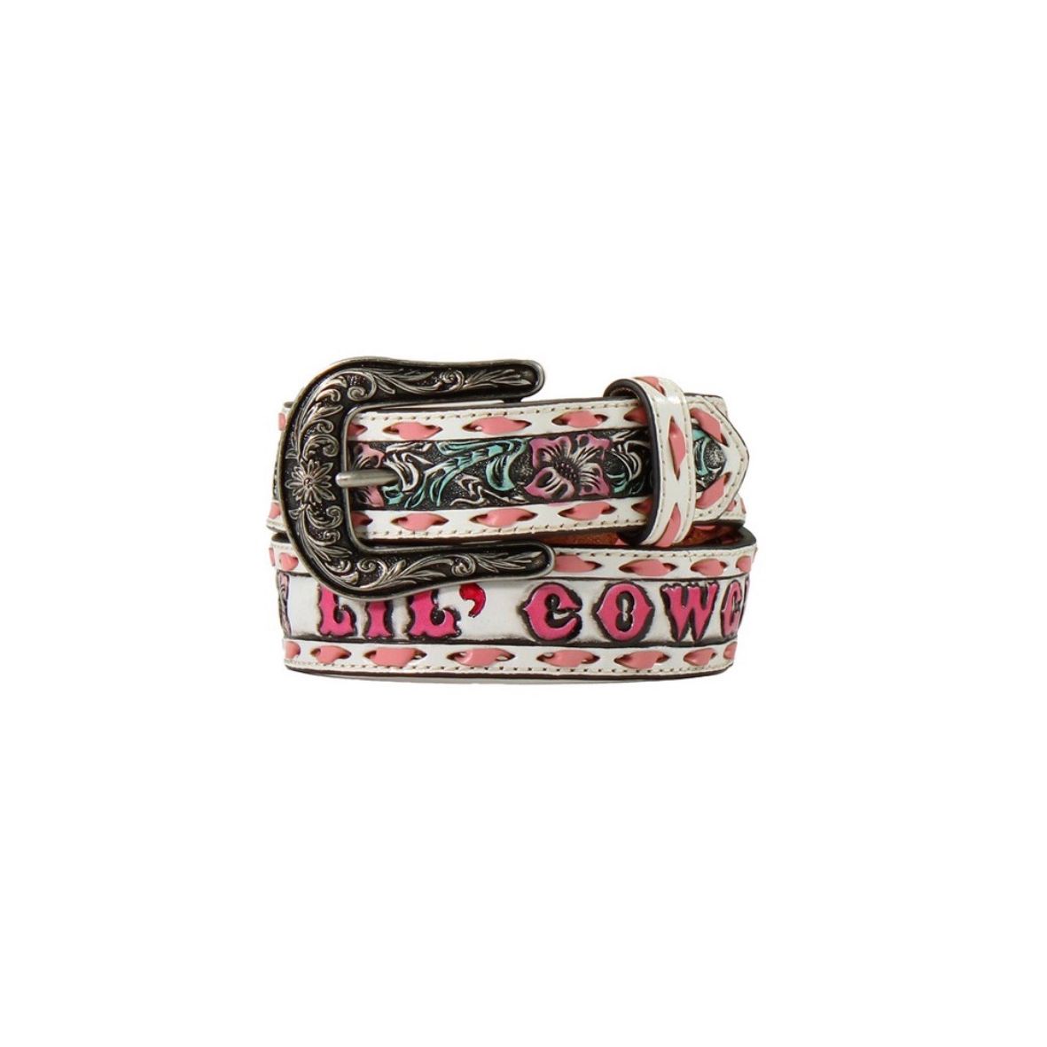 ANGEL RANCH GIRL'S LIL COWGIRL EMBOSSED WESTERN BELT D130004130