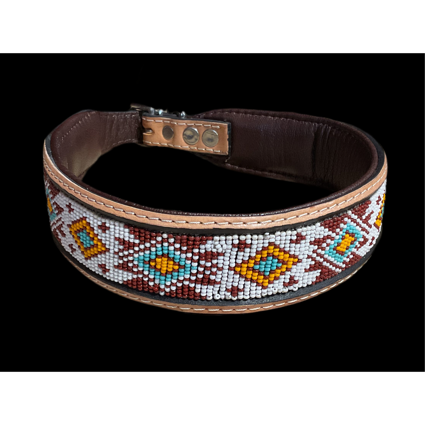 Dog collar with beads