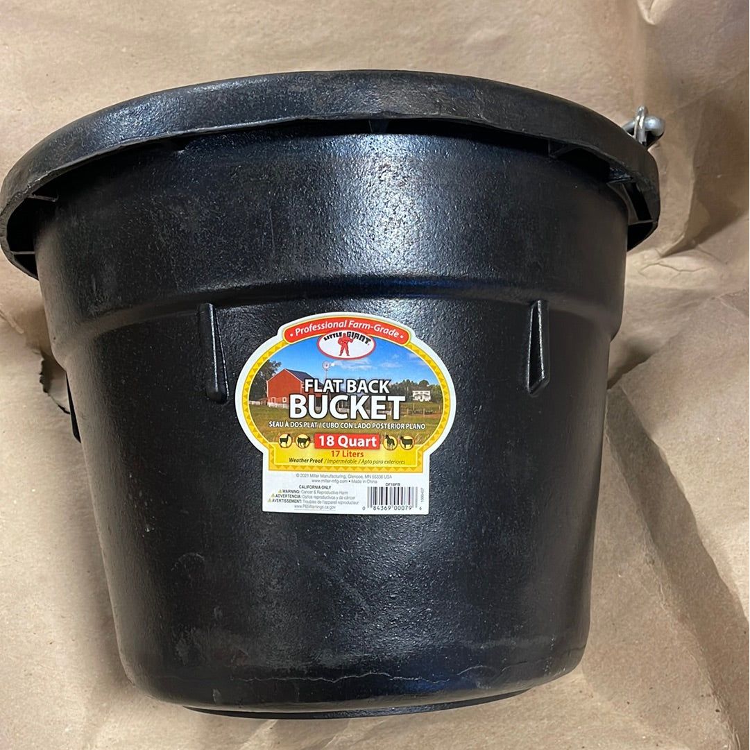 18 QT Flat Back Bucket Rubber
