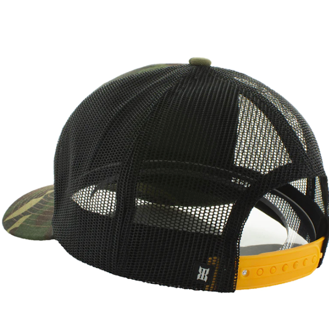 Bex - Concrete Camo & Black Snap Back Men’s Ball Cap H0188CA