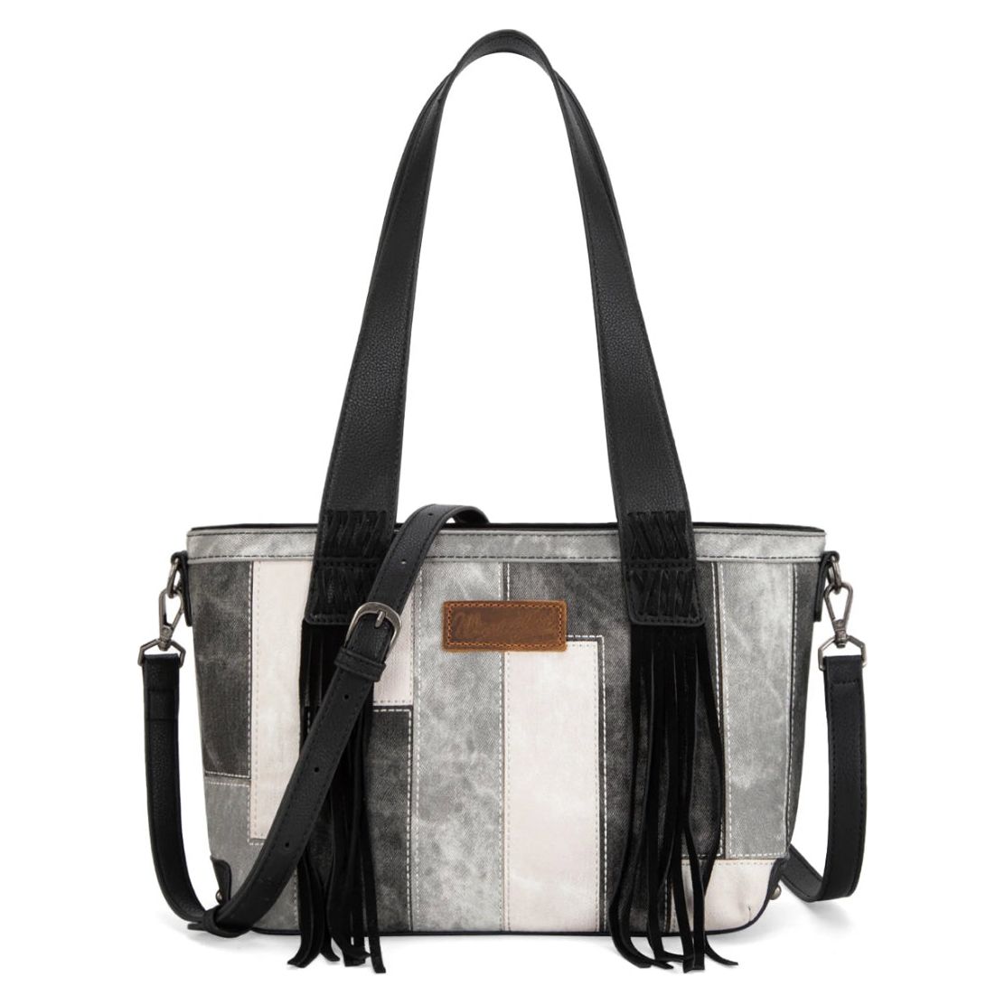 WG164-1830 Wrangler Denim Patchwork Tote/Crossbody
