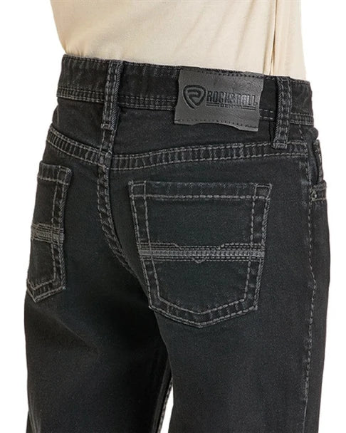 ROCK & ROLL BLACK BOOTCUT - KIDS BOYS JEANS - BB0BD05576