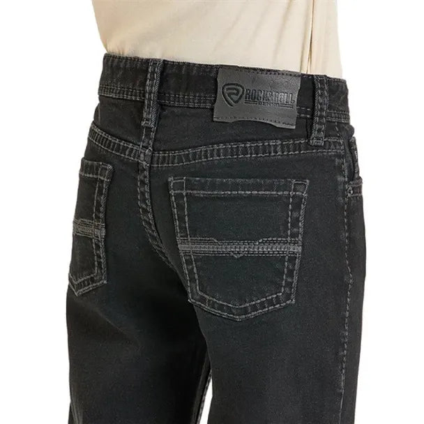 ROCK & ROLL BLACK BOOTCUT - KIDS BOYS JEANS - BB0BD05576