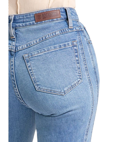 Rock and Roll Ladies Side Panel Wide Leg Jean BW6HD09775