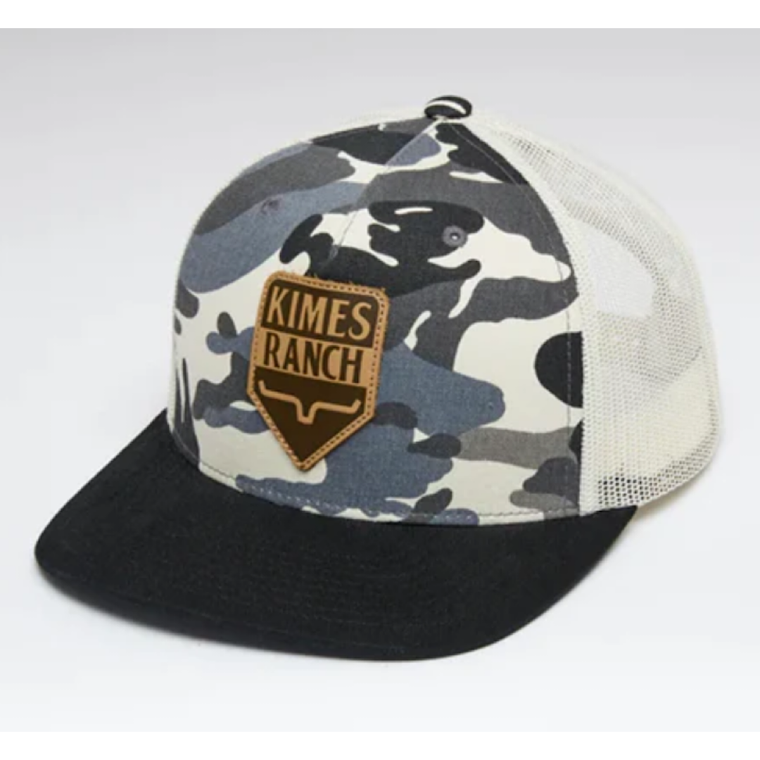Kimes - Drop In Camo Print Black & Cream Snap Back Men’s Ball Cap