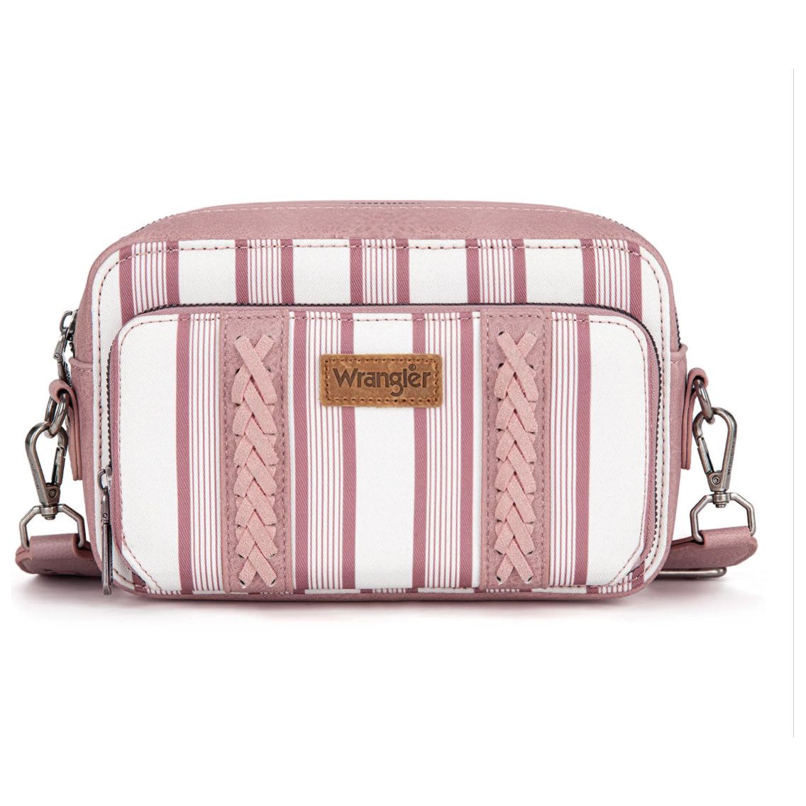 Wrangler Stripe Printed Crossbody Purse With Wallet Compartment WG2207-3006