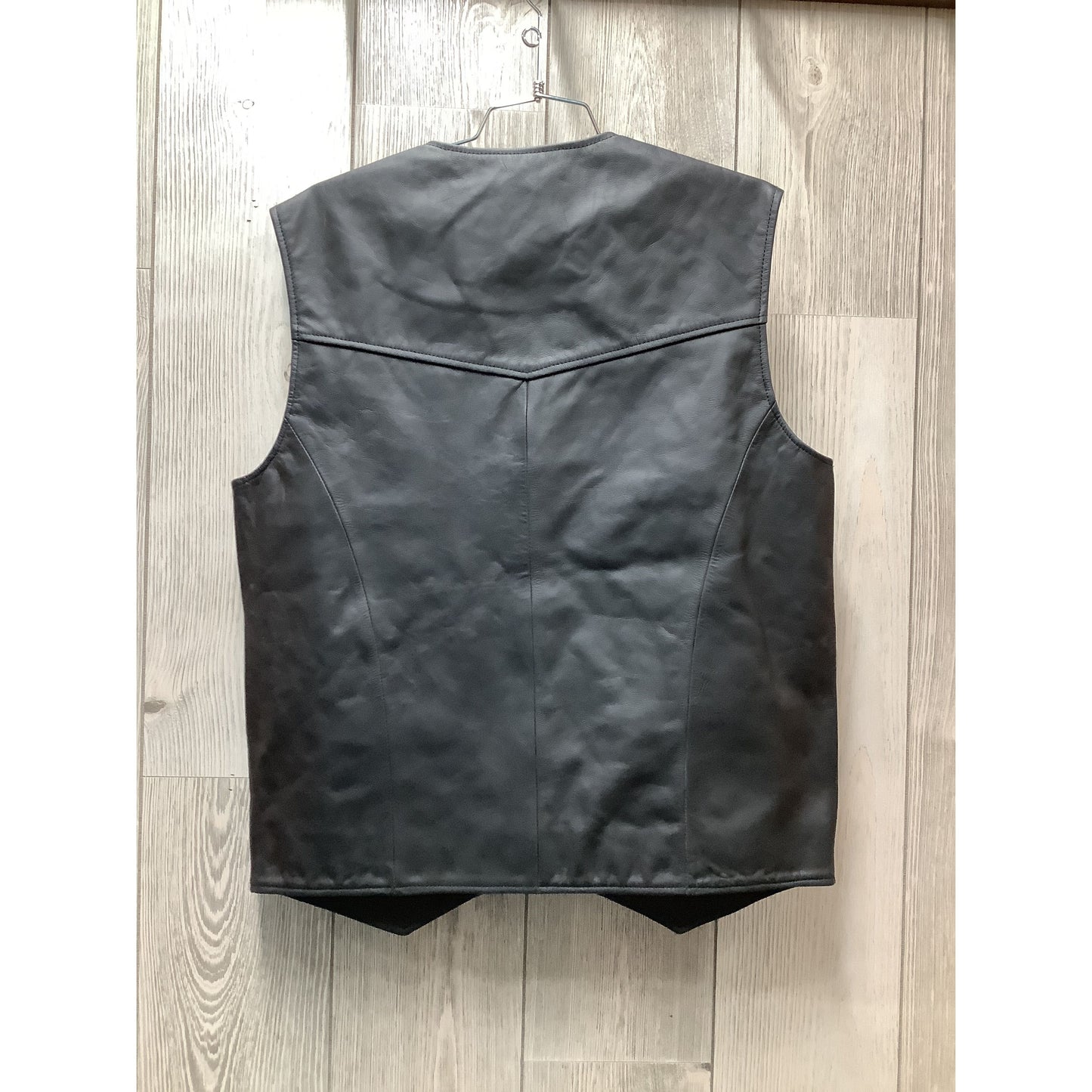 Ranchmans Leather Vest, Black
