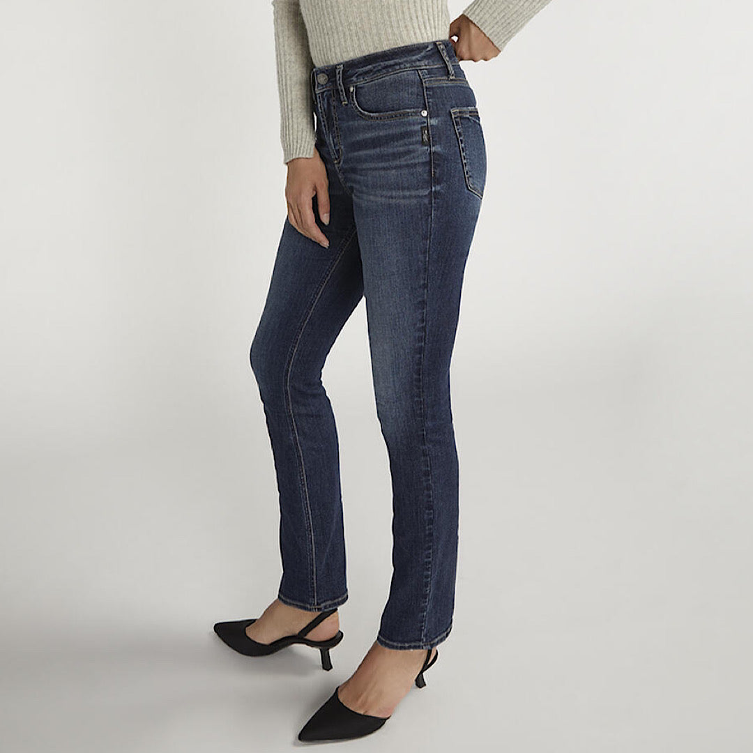 * Ladies Avery Curvy Fit High Rise Slim Stright
