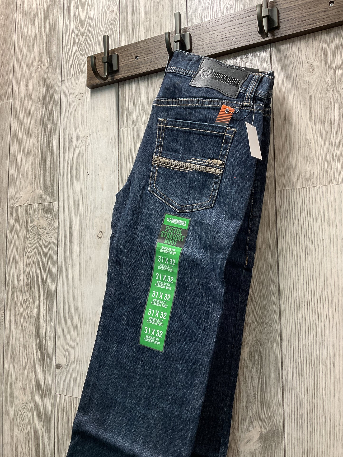 ROCK & ROLL Men’s JEAN - Regular Fit, Dark Vintage, Pistol Straight Boot, BM1PD08579