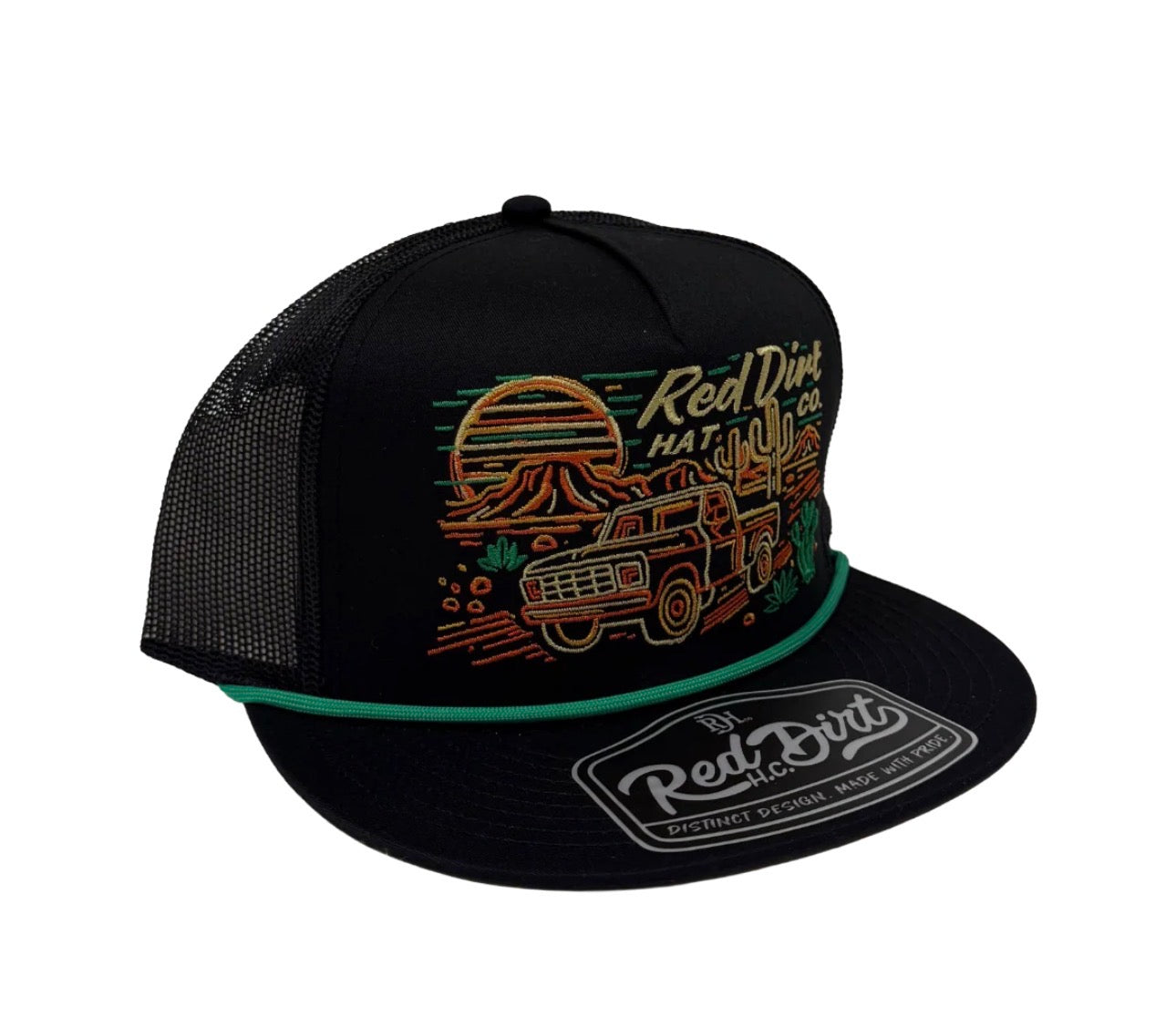 Red Dirt Hat Co. - Desert Cruiser Solid Black Trucker Cap RDHC-552