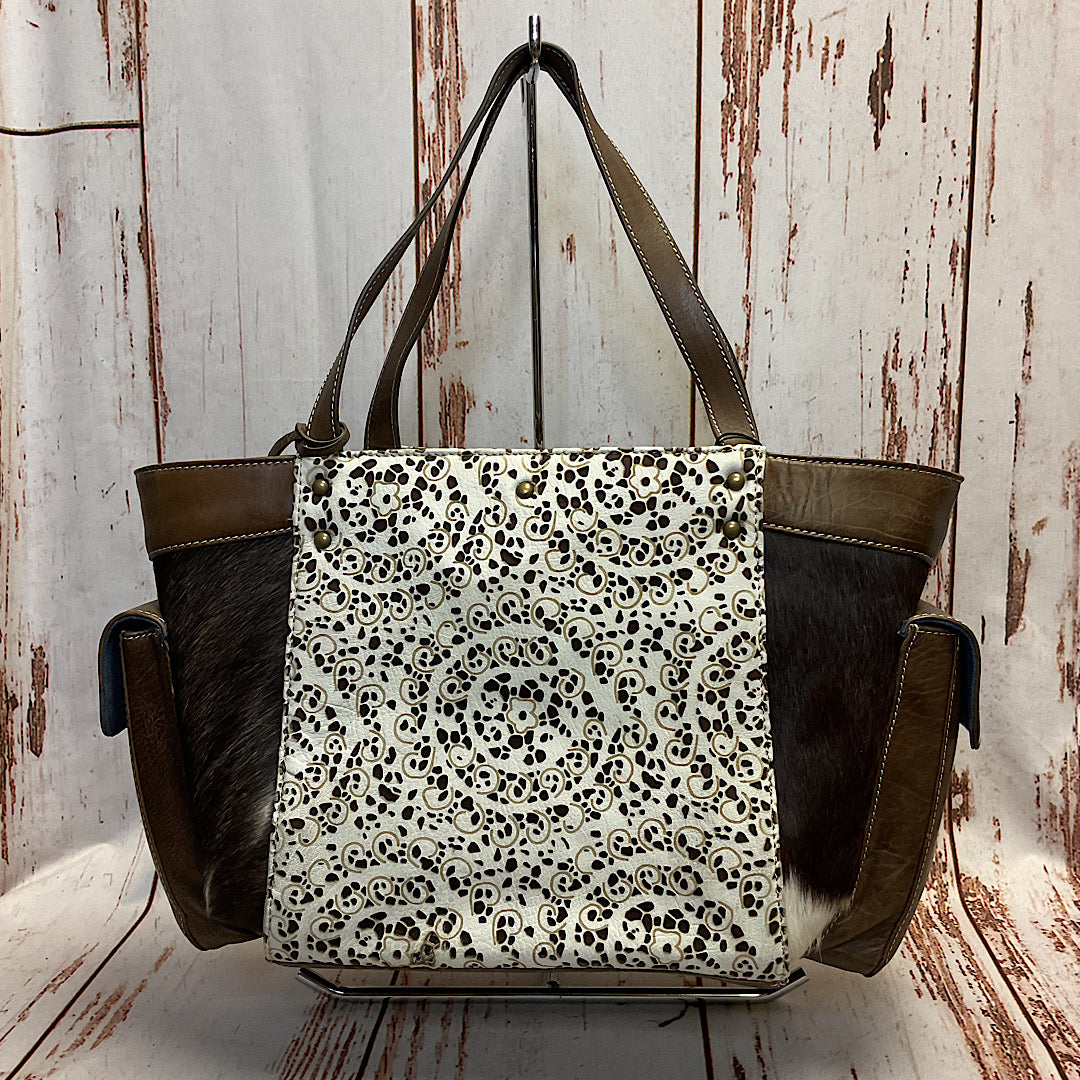 Ariat - Phoenix Hide & Pierced Leather Overlay Tote Handbag A770000244