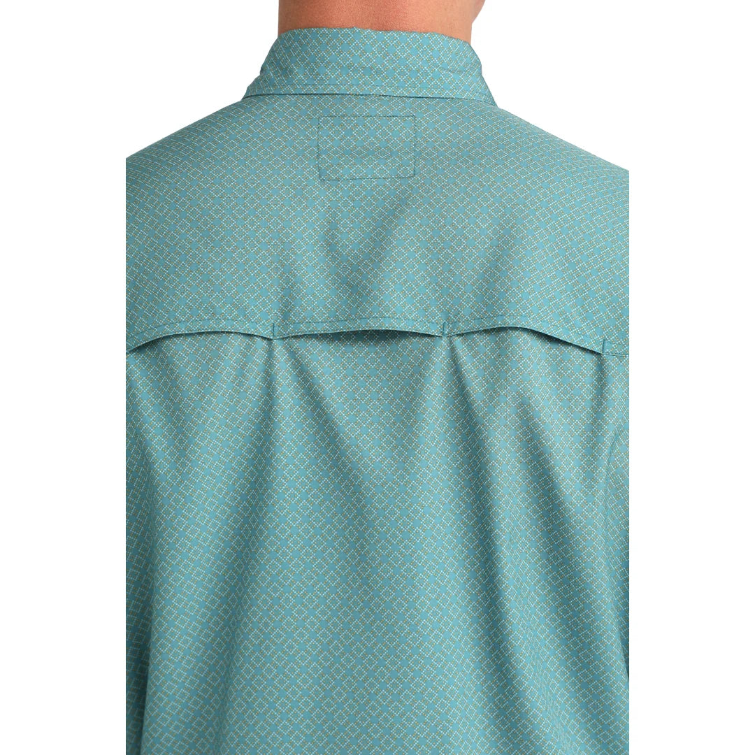Cinch Men’s Arenaflex Shirt, Long Sleeve- Button Front, Teal MTW1724004