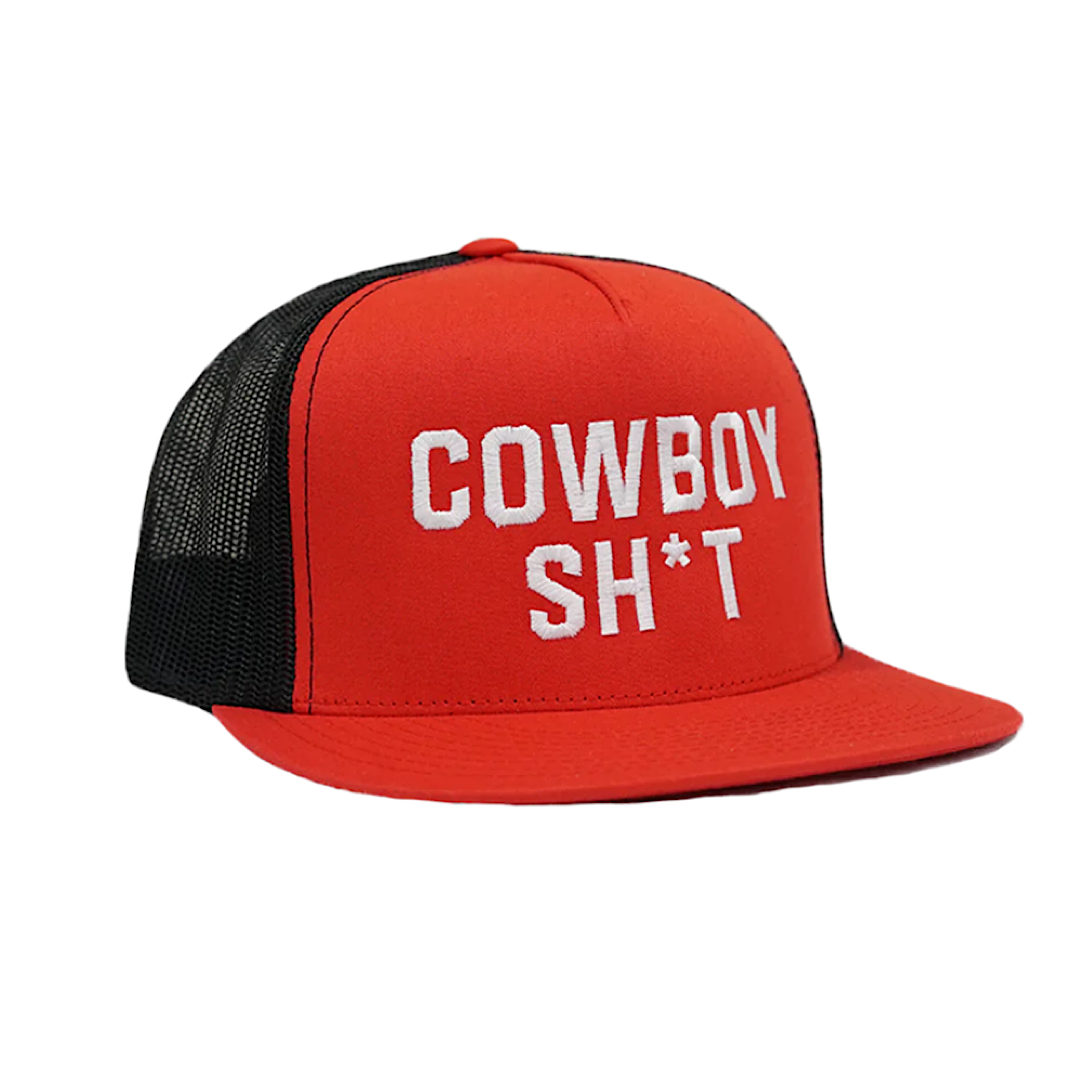 Cowboy Sh*t - The Cheyenne Red & Black Snap Back Men’s Ball Cap